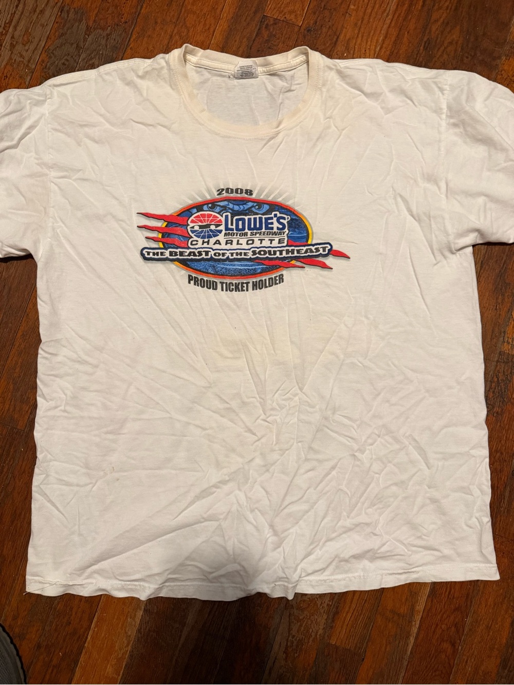 Lowe's Motor Speedway Charlotte 2008 White Graphic Tee
